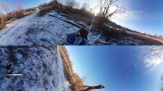 Заезд на ватрушке в Сасове 360° смотреть онлайн