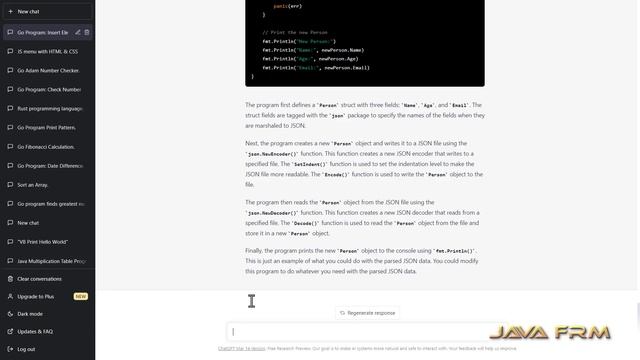 How to read and write json file in Golang 1.20 смотреть онлайн