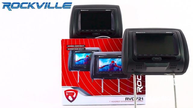 Rockville RVD721 7" Dual DVD/USB/HDMI Car Headrest Monitors+Headphones смотреть онлайн