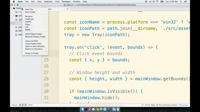 Electron js + React js tutorial | Episode 2.4 (STATUS TRAY APPLICATION) смотреть онлайн
