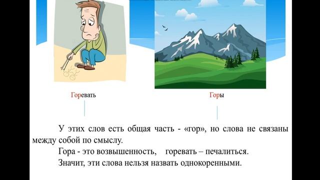 Урок русского языка. Тема: "Однокоренные и родственные слова" (Кранобаева Н.П., ГОУ ЛНР СОШ №25) смотреть онлайн