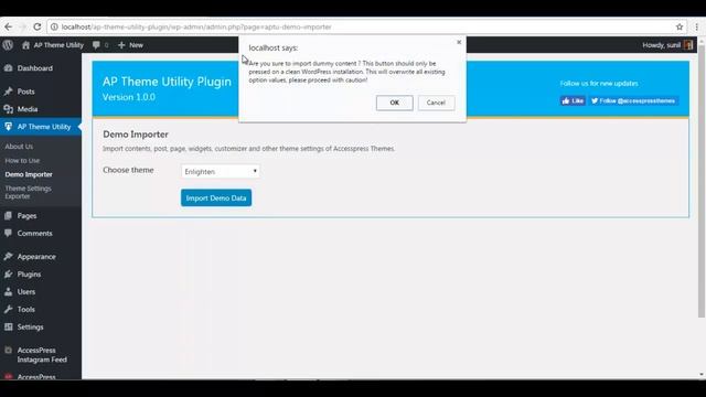How to Install Free Demo Content for WordPress Site - AP Theme Utility Plugin | WordPress Tutorial смотреть онлайн