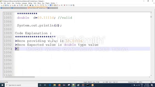 Session 10 Java Double DataType for Selenium || In Telugu || By Mr Hanumanth смотреть онлайн