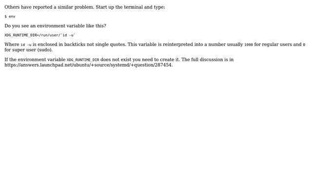 Ubuntu: systemctl failed to connect to bus - docker ubuntu:16.04 container (5 solutions!) смотреть онлайн
