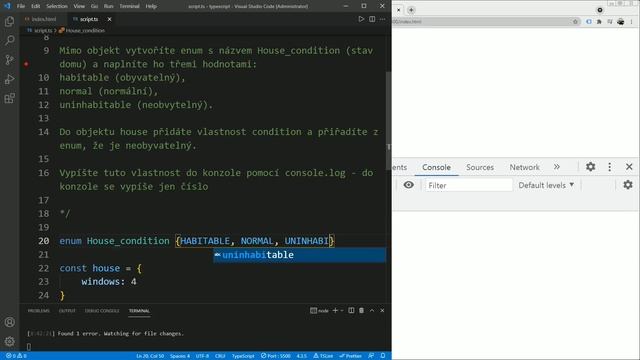 14. TypeScript - Procvičování enum: stav domu v realitní kanceláři смотреть онлайн
