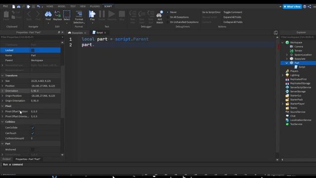 How to modify an objects properties with a script | Roblox Studio смотреть онлайн