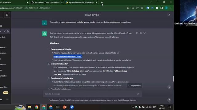 20230905 - Mentoría: PYTHON - Instalación del entorno de trabajo смотреть онлайн