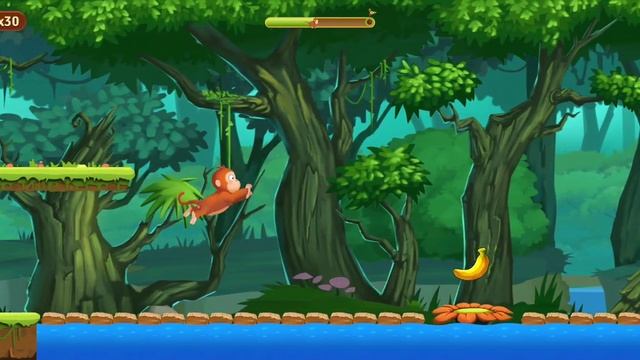 Jungle Monkey Run || Cobain Game Pertualangan Terbaik смотреть онлайн