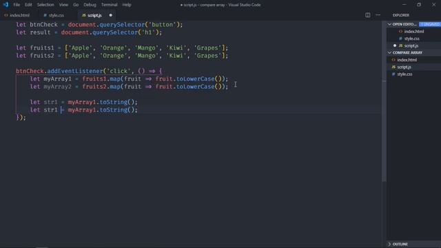 How to Compare Two Arrays in Javascript смотреть онлайн