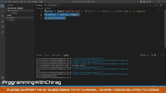 File I/O in Python | File Handling In Python | How To Open A File | Input and Output in a file смотреть онлайн