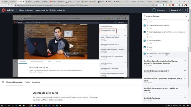 REVIEW - Master en Python 3.x. Aprende de 0 a EXPERTO con Práctica - Álvaro Chirou смотреть онлайн