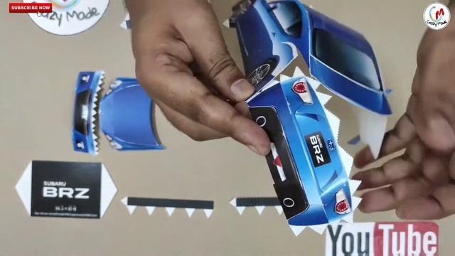 How To Make a Paper Car | DIY Papercraft Car - Subaru BRZ | Papercar 3D models смотреть онлайн