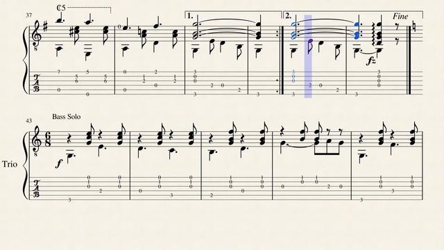 Belle of Niagara - E.R. Day (1897) - Tablature смотреть онлайн