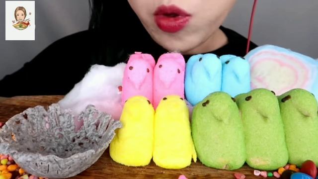 РАДУЖНЫЕ ДЕСЕРТЫ ASMR*Зефир,Сахарная вата ,Радужное желе ,Шоколадное гнездо МУКБАНГ ,ASMR* смотреть онлайн