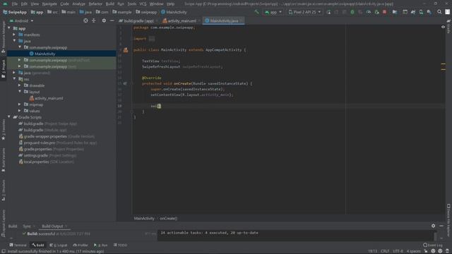 Swipe Down To Refresh | Android Studio смотреть онлайн