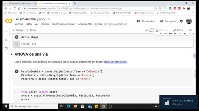 ANOVA con Python en Google colab смотреть онлайн
