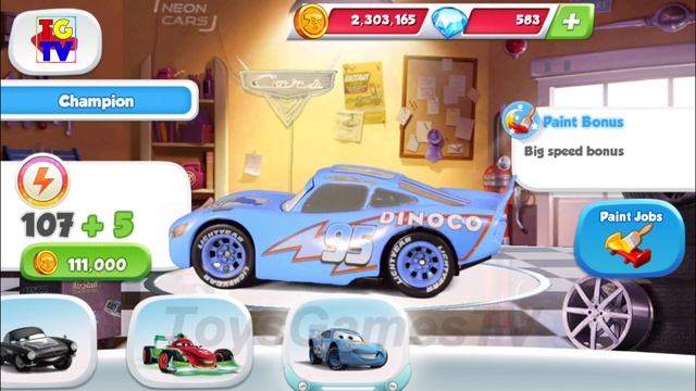 Disney Cars Lightning McQueen Vs Francesco | Cars Fast As Lightning