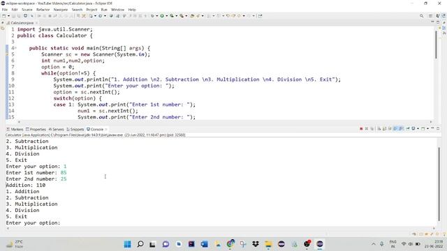 CALCULATOR APPLICATION using SWITCH CASE in JAVA | CALCULATOR PROGRAM | JAVA PROGRAMMING смотреть онлайн
