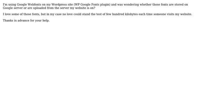 Wordpress: WP Google Fonts question смотреть онлайн