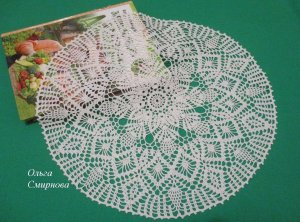 САЛФЕТКА КРЮЧКОМ С ПАУЧКАМИ . ЧАСТЬ 1