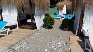 Открыли  пляж отеля MIR AMOR GARDEN RESORT.Шатер в соседней пятерке для уединения и любви... 2023.