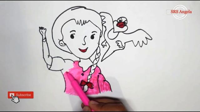 Teach Drawing Meena Bangla Cartoon Charecter Coloring Pages Learning Colors SRS Angela смотреть онлайн