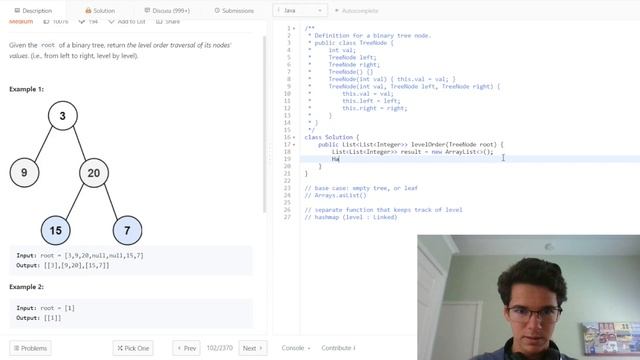 Grind 75 - Binary Tree Level Order Traversal - Java Attempt смотреть онлайн