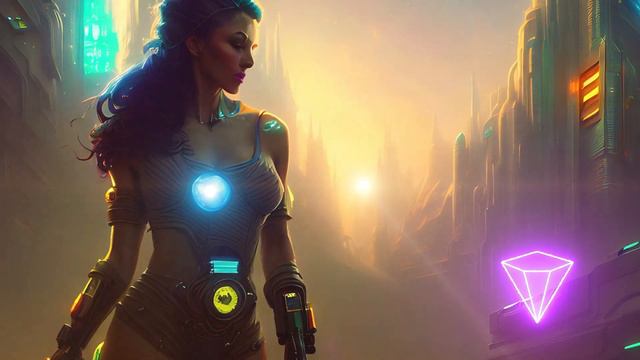 Cyberpunk Chillwave Ambient Music - Atmospheric Sci fi Music - Pleasant mood смотреть онлайн