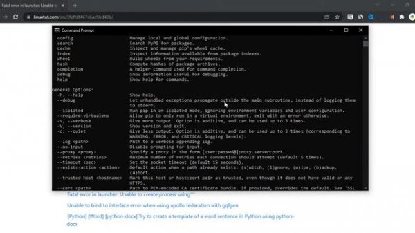SOLVED Fatal error in launcher Unable to create process