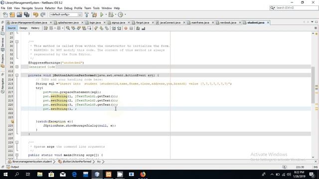 Library management system in java part 8 | Create new student frame and table смотреть онлайн