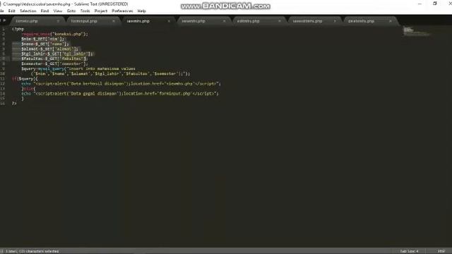 CARA MEMBUAT CRUD SEDERHANA DENGAN XAMP DAN SUBLIME TEXT 3 смотреть онлайн