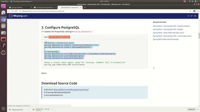 [Eclipse] Springboot CRUD Postgresql part-1 смотреть онлайн
