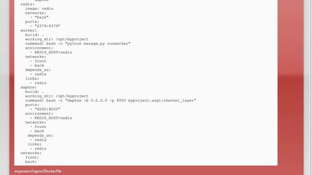 Deploy to docker with nginx, django, daphne смотреть онлайн