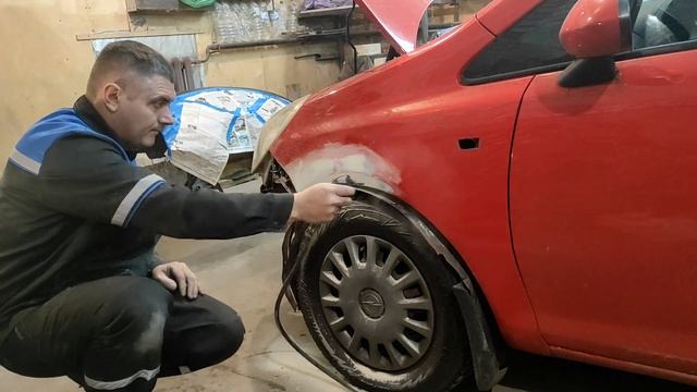 Ремонт крыла Опель Корса смотреть онлайн