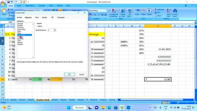 M.S.Excel Home Tab Number Block Video Tutorial || Number group in home tab of excel смотреть онлайн