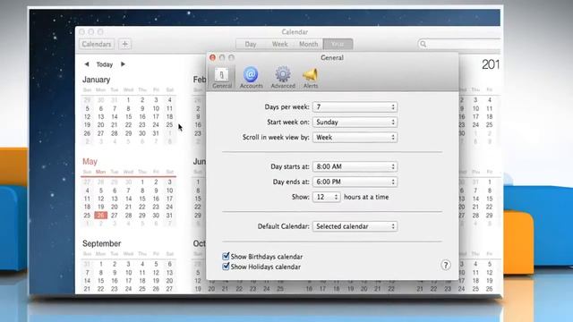How to View year events Calendar app on a Mac® OS X™ смотреть онлайн