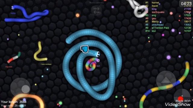Самый большой слизняк в мире!!! Slither.io!!! смотреть онлайн