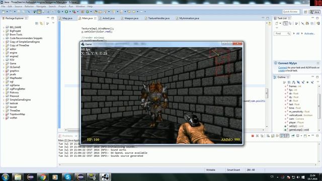 Java + LWJGL 3D FPS Game [#2] - Testing Enemy Animation смотреть онлайн