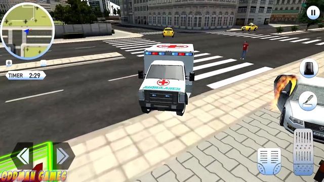 Crazy Ambulance Driver Hits Pedestrians! Stunt Driving - Android gameplay смотреть онлайн