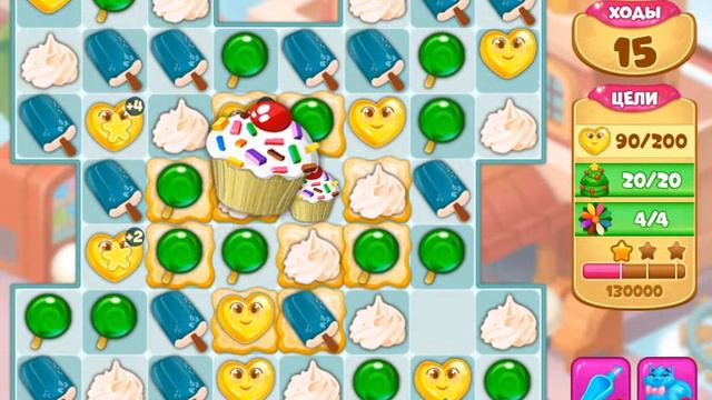 Полярный Экспресс 91 уровень [Долина Сладостей бонусный мир] - Polar Express Level 91 смотреть онлайн