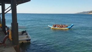 ГАСПРА. ПЛЯЖ санатория ДНЕПР. Любимый пляж местных жителей. ( Крым, Большая Ялта)