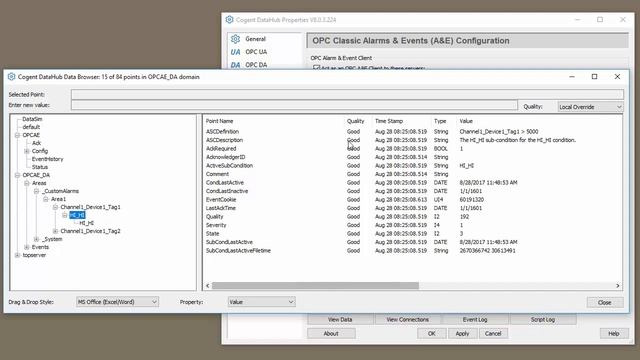 Using Cogent DataHub to Convert OPC A&E to OPC DA or OPC UA смотреть онлайн