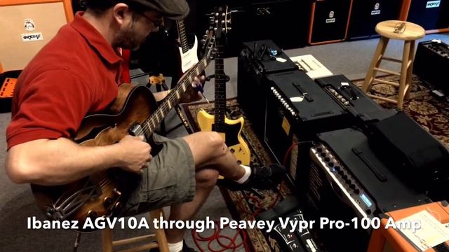 Ibanez AGV10A Electric Guitar through a Peavey Vypyr Pro-100 Amplifier смотреть онлайн