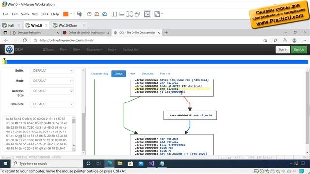 Адреса памяти в машинном код и в ассемблере смотреть онлайн