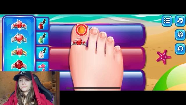 Сделала маникюр в детской игре! Игры для девочек, красим ногти ???? смотреть онлайн
