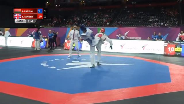 [-68] (GRB) Bradly SINDEN VS Ali RADWAN (BLR) TAEKWONDO WORLD CHAMPIONSHIPS 2019 смотреть онлайн