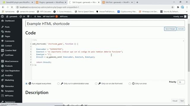 Funcion para enviar sms en wordpress смотреть онлайн