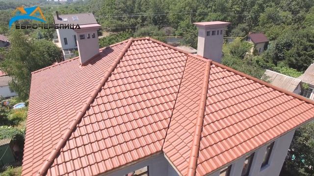 Керамическая черепица Creaton Premion (медно-красный ангоб) Одесса, Дача Ковалевского. смотреть онлайн