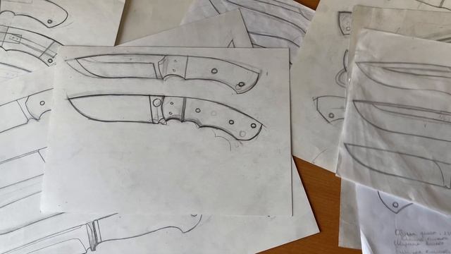 С чего начинается нож? Создание эскизов. Немного ножей по наличию. смотреть онлайн