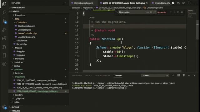 Laravel 8 Migration смотреть онлайн